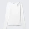 Langarmshirt mit Off-Shoulder-Design – Weiß Langarmshirt mit Off-Shoulder-Design – Weiß
