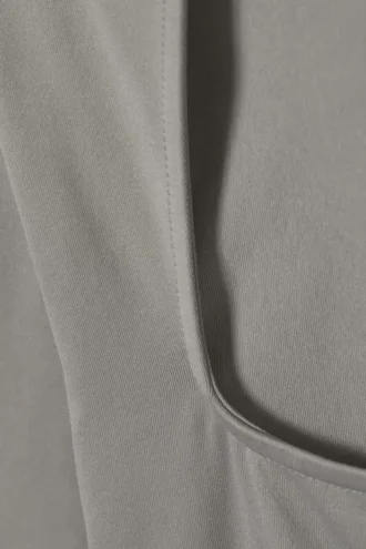 Langarmshirt mit quadratischem Ausschnitt – Dusty Grey