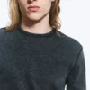 Langarmshirt mit Rippstrick – Dunkelblau Langarmshirt mit Rippstrick – Dunkelblau
