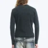 Langarmshirt mit Rippstrick – Dunkelblau Langarmshirt mit Rippstrick – Dunkelblau
