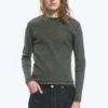 Langarmshirt mit Rippstrick – Dunkelgrün Langarmshirt mit Rippstrick – Dunkelgrün
