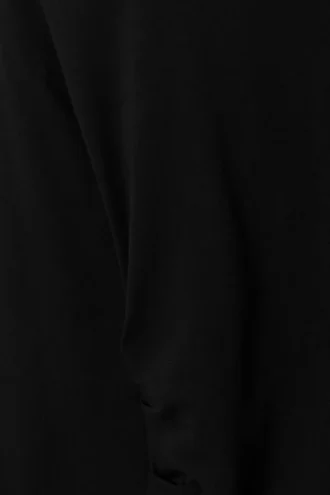 Langarmshirt mit Rüschen – Schwarz