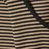 Langarmshirt mit schmalem Schnitt und U-Ausschnitt – beige/schwarz gestreift