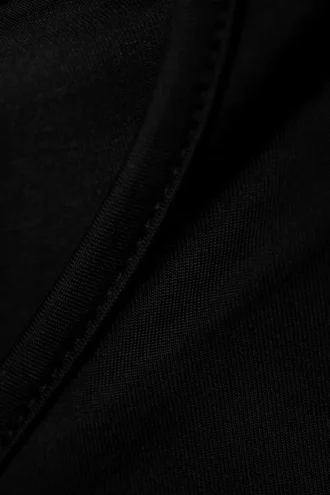 Langarmshirt mit V-Ausschnitt – Schwarz