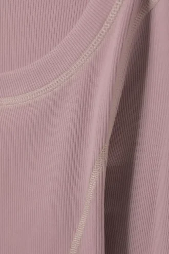 Langarmshirt mit weitem Ausschnitt – Altrosa