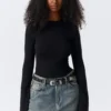Langarmshirt – Schwarz