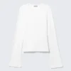 Langarmshirt – Weiß