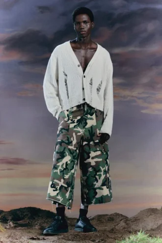 Lange Baumwoll-Cargo-Shorts – Classic Camo