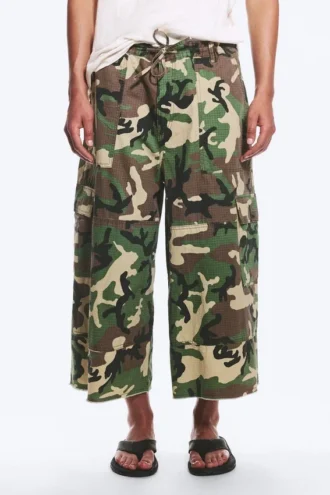 Lange Baumwoll-Cargo-Shorts – Classic Camo