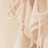 Langärmelige Bluse mit Rüschen – Beige Langärmelige Bluse mit Rüschen – Beige