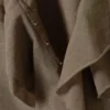 Langärmelige Wickelbluse mit Rüschen – Braun Langärmelige Wickelbluse mit Rüschen – Braun