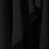 Langärmliges asymmetrisches Midikleid – Schwarz