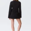 Langärmliges Baumwoll-Minikleid – Schwarz Langärmliges Baumwoll-Minikleid – Schwarz