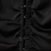 Langärmliges, tailliertes Satin-Hemd – Schwarz Langärmliges, tailliertes Satin-Hemd – Schwarz