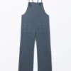 Latzhose aus Denim mit Bindeband – Blau