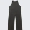 Latzhose aus Denim mit Bindebändern – Schwarz