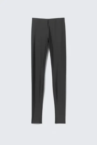Leggings mit niedriger Leibhöhe und Steg – Dunkelgrau