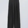 Lilah-Hose aus Leinenmischung – Schwarz Lilah-Hose aus Leinenmischung – Schwarz