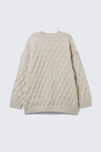 Locker gestrickter Pullover – Light Mole