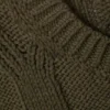 Locker gestrickter, strukturierter Pullover – Dunkelkhaki-Grün Locker gestrickter, strukturierter Pullover – Dunkelkhaki-Grün