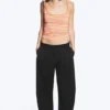 Locker sitzende Barrel-Hose mit geradem Bein – Schwarz Locker sitzende Barrel-Hose mit geradem Bein – Schwarz