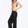 Locker sitzende Barrel-Hose mit geradem Bein – Schwarz Locker sitzende Barrel-Hose mit geradem Bein – Schwarz