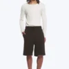 Locker sitzende Scuba-Shorts – Dunkelbraun Locker sitzende Scuba-Shorts – Dunkelbraun