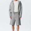 Locker sitzende Scuba-Shorts – Grau meliert Locker sitzende Scuba-Shorts – Grau meliert