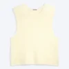 Locker sitzende, strukturierte Strickweste – Off-White Locker sitzende, strukturierte Strickweste – Off-White