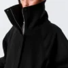 Locker sitzende Wolljacke mit Raglanärmeln – Schwarz Locker sitzende Wolljacke mit Raglanärmeln – Schwarz
