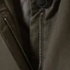 Locker sitzender Canvas-Car-Coat – Dunkelgrau Locker sitzender Canvas-Car-Coat – Dunkelgrau