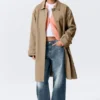 Locker sitzender Einreiher-Car-Coat – Dusty Mole Locker sitzender Einreiher-Car-Coat – Dusty Mole