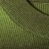 Locker sitzender, melierter Baumwoll-Pullover – Grün meliert Locker sitzender, melierter Baumwoll-Pullover – Grün meliert