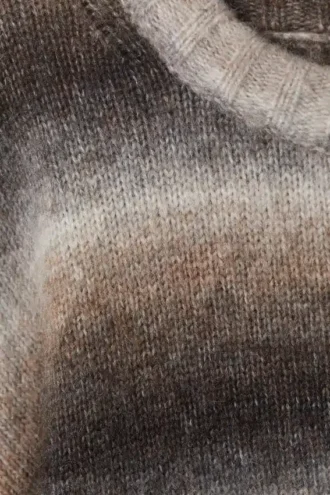 Locker sitzender, melierter Strickpullover – Mole Space Dye
