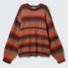 Locker sitzender, melierter Strickpullover – Orange Space Dye Locker sitzender, melierter Strickpullover – Orange Space Dye
