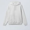 Locker sitzender, schwerer Kapuzenpullover – Grau meliert Locker sitzender, schwerer Kapuzenpullover – Grau meliert