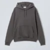 Locker sitzender, schwerer Kapuzenpullover – Off-Black Locker sitzender, schwerer Kapuzenpullover – Off-Black