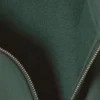 Locker sitzender, schwerer Pullover mit halbem Reißverschluss – Dunkelgrün Locker sitzender, schwerer Pullover mit halbem Reißverschluss – Dunkelgrün