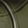 Locker sitzender, schwerer Pullover mit halbem Reißverschluss – Dunkelkhaki-Grün Locker sitzender, schwerer Pullover mit halbem Reißverschluss – Dunkelkhaki-Grün