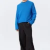 Locker sitzender Strickpullover aus Baumwolle – Hellblau Locker sitzender Strickpullover aus Baumwolle – Hellblau