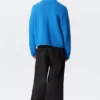 Locker sitzender Strickpullover aus Baumwolle – Hellblau Locker sitzender Strickpullover aus Baumwolle – Hellblau