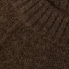 Locker sitzender Strickpullover aus Wolle – Dunkelbraun meliert Locker sitzender Strickpullover aus Wolle – Dunkelbraun meliert