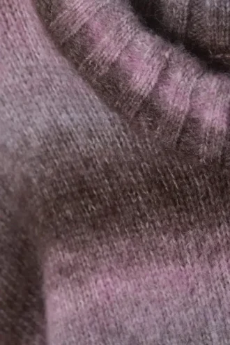 Locker sitzender Strickpullover – gestreift, rosa