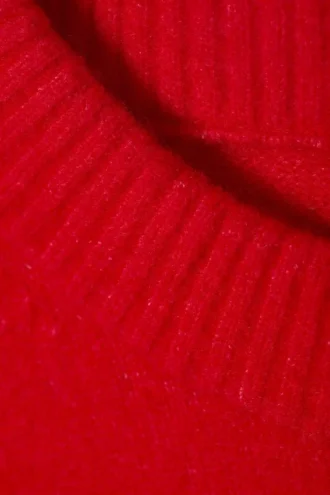 Locker sitzender Strickpullover – Rot