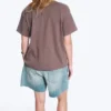 Locker sitzendes, kastenförmiges Baumwoll-T-Shirt – Grau Locker sitzendes, kastenförmiges Baumwoll-T-Shirt – Grau