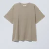 Locker sitzendes, kastenförmiges Baumwoll-T-Shirt – Light Mole Locker sitzendes, kastenförmiges Baumwoll-T-Shirt – Light Mole