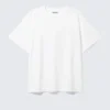 Locker sitzendes, kastenförmiges Baumwoll-T-Shirt – Weiß Locker sitzendes, kastenförmiges Baumwoll-T-Shirt – Weiß