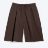 Lockere Anzugshorts mit mittlerer Leibhöhe – Dunkelbraun Lockere Anzugshorts mit mittlerer Leibhöhe – Dunkelbraun
