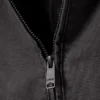 Lockere Canvas-Jacke mit Kapuze – Schwarz meliert Lockere Canvas-Jacke mit Kapuze – Schwarz meliert