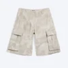 Lockere Cargo-Shorts mit niedriger Leibhöhe – Hellbeige – Camouflage Lockere Cargo-Shorts mit niedriger Leibhöhe – Hellbeige – Camouflage